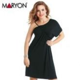 Vestido Preto em Viscose com Elastano
